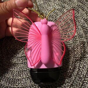 Bath and Body Works Pink butterfly  Antibacterial Pocketbac holder